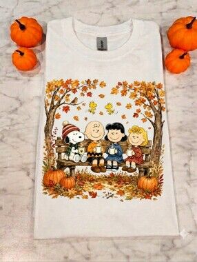 Fall shirt snoopy And Friends cute popular Pumpkin short sleeve Tshirt